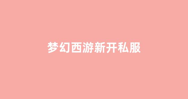 梦幻西游私服发布